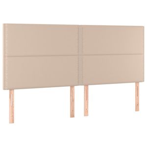 vidaXL Kopfteile 4 Stk. Cappuccino-Braun 100x5x78/88 cm Kunstleder