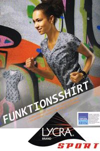 Crivit Damen Funktionsshirt Fitness Shirt Laufshirt Sportshirt Fitnessshirt  S (36/38) Grau/Schwarz/Weiß
