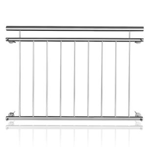LZQ 128 x 90 cm Edelstahl Französischer Balkon Geländer Balkongeländer Geländer Stabgeländer