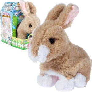 MalPlay Electronic Plush Animal | Beige | Interactive Plush Toy Rabbit | Sounds and Reactions | For children 3 years and older | Plush Toy