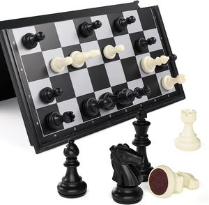 Schachspiel Magnetisch Schach Reiseschach, Einklappbar Schachbrett Reise Schach Turnier Chess Set für Kinder Erwachsene，25 * 25 * 2CM