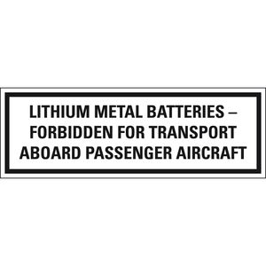 Dreifke® Aufkleber, Verpackungszeichen Lithium Metall Batterien..,IATA,Haftpapier,permanent, 500/Rolle