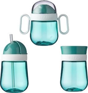 Mepal | Mio Set – Deep Turquoise | Antitropf-Henkelbecher | 360° Trinklernbecher | Strohhalmbecher | ideal ab 6 Monaten | auslaufsicher & BPA frei | spülmaschinengeeignet
