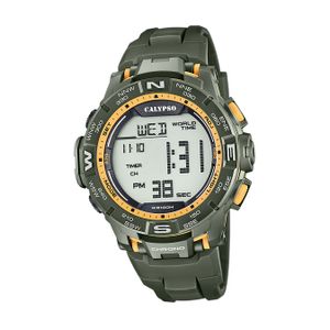 Calypso Herrenuhr Kunststoff grün Calypso Digital Armbanduhr D2UK5816/2