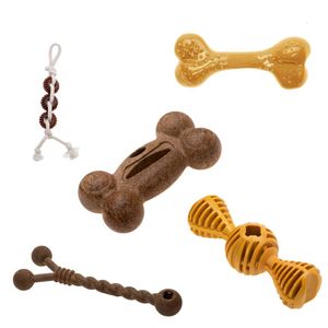 Ecomfy - Vielseitiges Hundespielzeug-Set 5 (Snacky Candy 15cm, Strong Dog  Snacky 16cm, Toother 3 EL 30cm, Strong Dog Twister 30cm, Dental Bone 16cm)