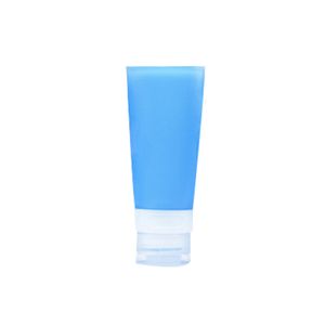 leere Silikon -Reiseflasche Lotion Shampoo Kosmetikrohrbehälter tragbar-Blau ,Größen:60ML
