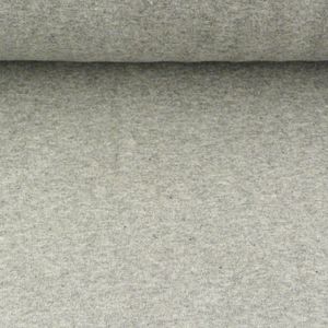 Kreativstoff Strickschlauch Bündchenstoff fein hellgrau meliert 37cm Breite