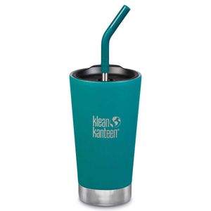 Klean Kanteen Insulated Tumbler 473ml Straw Lid Emerald Bay One Size