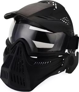 RESTEQ Paintball-Schutzhelm mit Sportmaske - Schwarz, Neu, Originalverpackung, für optimale Sicherheit und Komfort beim Paintball.