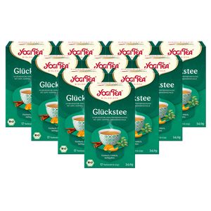 Yogi Tea, Bio Glücks Tee, 17 Teebeutel - 10er Pack (10 x 34 g)