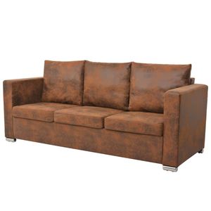 vidaXL Sofa 2-częściowa ze sztucznego zamszu