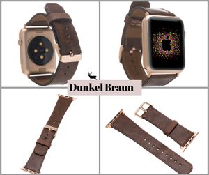 Samsung Watch Armbänder aus echtem Leder Hochwertige  vielseitige Accessoires 20mm Watch Band Dunkel Braun