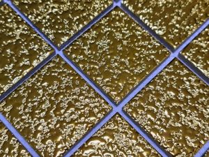 Handmuster Mosaikfliese Keramik Mosaik Medio uni gold gehämmert Badezimmer Küche Wand MOS16-0707_m
