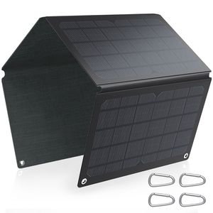 28W Solarpanel Klappbare Solarmodul Solarzelle Solaranlagen Monokristallin Powerbank Für Camping Outdoor Wandern Handy Ladegerät