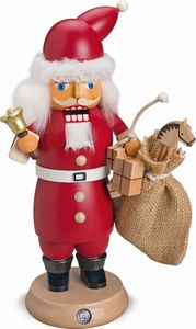 Rauchknacker Weihnachtsmann M. Glocke U. Geschenkesack, 14x27cm