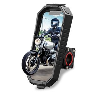ROCKBROS Handyhalterung Motorrad Fahrrad, Wasserdicht, für 6,8 Zoll Smartphone, mit Touchscreen