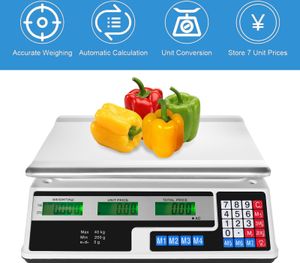 Preisrechenwaage 40kg/5g Edelstahl Waage mit LCD Display Digital Preiswaage Paketwaage Küchenwaage Digitalwaage Marktwaage für Supermärkten & Einzelhandelsgeschäft Preisrechenwaage 40kg/5g Edelstahl Waage mit LCD Display Digital Preiswaage Paketwaage Küchenwaage Digitalwaage Marktwaage für Supermärkten & Einzelhandelsgeschäft