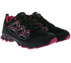 POLARINO Aero Damen Trekking-Sneaker leichte Outdoor-Schuhe 48868703 Schwarz/Pink, Größe:40