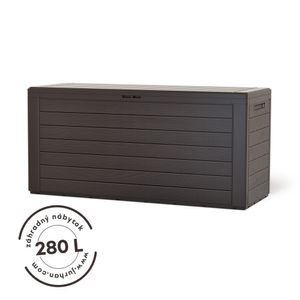 Záhradný box WOODEBOX umbra 116 cm - 280L