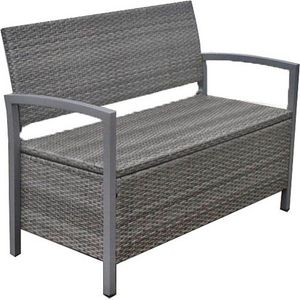 Garden Pleasure Gartenbank Ferrara 970303 dunkelgrau Kunststoff 117,0 cm Garden Pleasure Gartenbank Ferrara 970303 dunkelgrau Kunststoff 117,0 cm