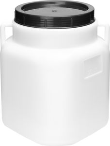 Garronda 20L Plastikfass BPA-freies quadratisches Fass und Behälter mit Deckel GD-0088, Weiß