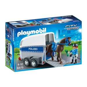 PLAYMOBIL 6875 - Berittene Polizei mit Anhänger