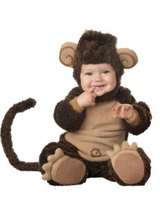 Premium Affen-Babykostüm Tier braun