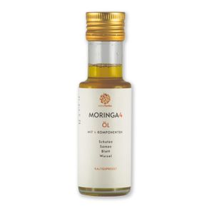 naturfunke® Moringa4 Öl | Aus allen 4 Bestandteilen des Moringa Baums | Kaltgepresst | Ohne Zusatzstoffe | Vegan