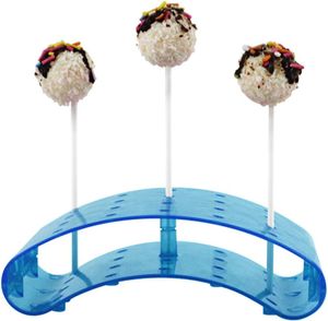 Cake Pop Ständer Lollipop Halter für bis zu 20 Cakepop, Transparent Display Dekoration Server Basis Regal Blau