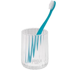bremermann Zahnputzbecher aus Glas, Zahnbürstenhalter, Zahnputzglas, transparent