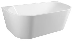 Freistehende Badewanne Acryl-Badewanne 170 x 80 x 58 cm weiß Wandmontage minimalistisch TAJO Freistehende Badewanne Acryl-Badewanne 170 x 80 x 58 cm weiß Wandmontage minimalistisch TAJO