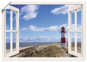 fotopro: Fensterblick - Leuchtturm Sylt, Produkt:Poster, Größe (HxB):70x100 cm / Poster