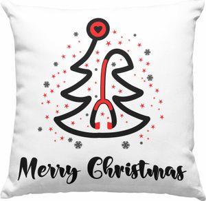 Trendation - Krankenschwester Deko-Kissen mit Füllung 40x40 Geschenk Spritze Geschenk Krankenschwestern  Deko-Kissen mit Füllung 40x40 Arzt Ärtzin Arzthelferin Weihnachten Merry Christmas (Rosa)