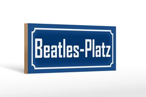Holzschild Beatles-Platz 27x10cm Hamburg St. Pauli