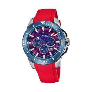 Festina Herrenuhr Kautschuk rot Festina Chrono Bike Armbanduhr D2UF20642/2