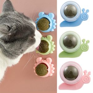 3 Stück Katzenminze Balls Spielzeug für Katze,Drehbare Katzenminze Wandroller für Katze Zähne knirschen-Catnip Balls Toys