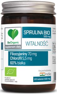 SPIRULINA(500 mg) 100 TABLET - BE ORGANIC