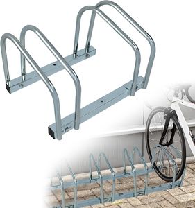Fahrradständer Boden für 2 Fahrräder Boden- und Wandmontage mit 35-55 mm Reifenbreite Mehrfachständer Bike Ständer Metall Platzsparend (für 2 Fahrräder) CEEDIR