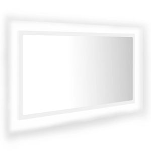 vidaXL LED kúpeľňové zrkadlo biele 80x8,5x37 cm akrylové