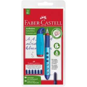 Faber-Castell 149803 - Schulfüller für Linkshänder, Feder: L, Schaftfarbe: grün / rot