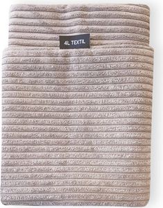 4L Textil MOLLY Hundekissen flauschig Cord Hundebett Grosse Hunde mit Bezug und Reißverschluss kuscheliges Hundekissen waschbar (Ersatzbezug, 100x80 cm, Beige (Stripes)