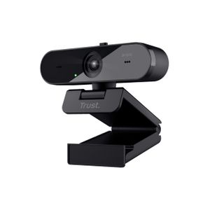 Trust Taxon 2K QHD Webcam aus 85% Recycling-Kunststoff, 2560x1440p USB Kamera PC mit Abdeckung, Autofokus, Weitwinkel, 2 Mikrofone, Videokamera für Konferenzen, Videoanrufe, Skype, Teams, Zoom