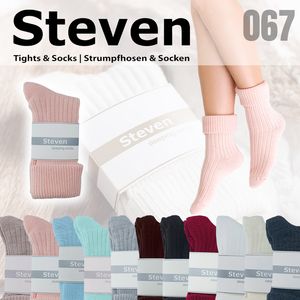 STEVEN SLEEPING SOKS 067 - Dámske akrylové vlnené kompresné zimné ponožky - LIGHT ROSE - 38-40