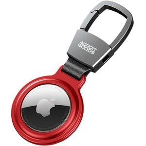 AdroitGoods Aluminium Etui für Apple AirTag - Rot - Airtag Schlüsselanhänger - Halter - Aufhänger - Etui