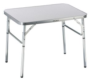 Kempingový stôl Camp Active - skladací - ľahký - nastaviteľná výška od 25 do 59 cm - stolová doska 75 x 55 cm - hliník/MDF - biely