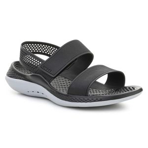 CROCS Damenschuhe LiteRide 360 SANDAL black light grey, Größe:39/40 EU