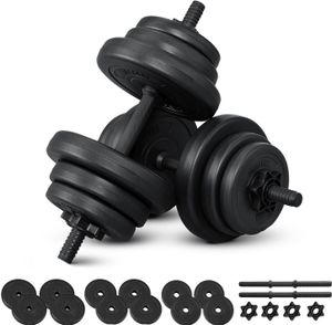 ArtSport 2er Hantelset 20kg - Kurzhantel Set mit 2 Kurzhanteln - 12 Gewichte