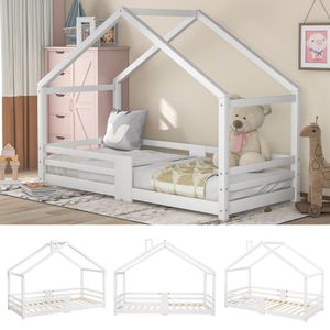 Kinderbett Tedi 160x70 cm Bett mit Matratze Bettkasten Grau Grün Neu 