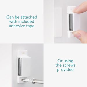 Navaris 4x Türmagnet Magnetschnäpper stark - Tür Magnet Haltekraft 14kg - Magnetverschluss Schrank - Türmagnete Magnet Schranktür - Schrankmagnete