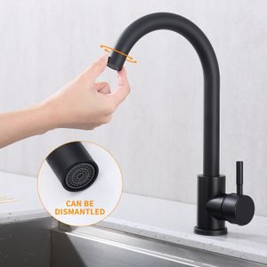Wasserhahn Küche,Hochdruck Küchenarmatur,Edelstahl Spültischarmatur 360° Schwenkbare,Mischbatterie Armatur,Schwarz Küchenarmaturen，Kitchen Tap